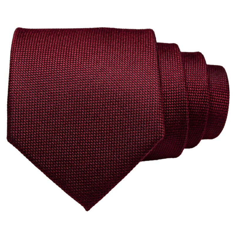 JEMYGINS Burgundy Wool Tie Cashmere Necktie and Pocket Square with Tie Clip Sets for Men(3) - Image 4